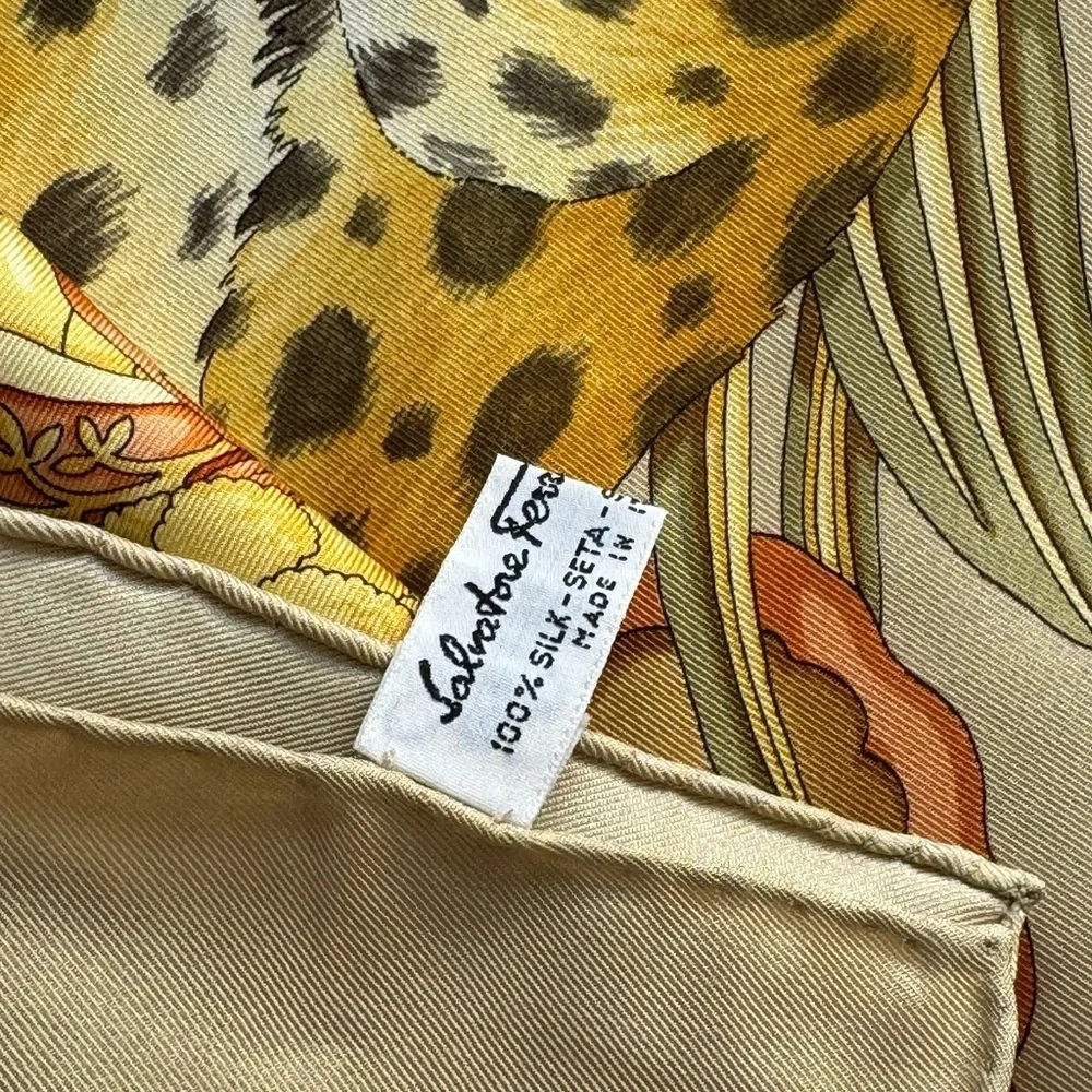 Salvatore Ferragamo Silk Scarf Animal Print
